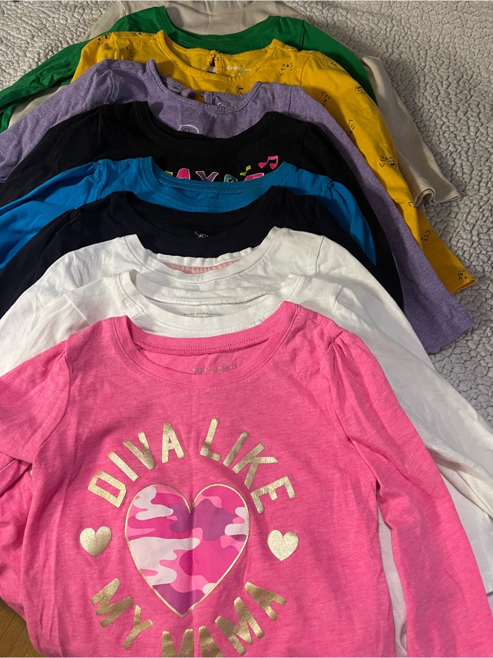 Girls assorted Long-Sleeve Tee bundle 10pcs